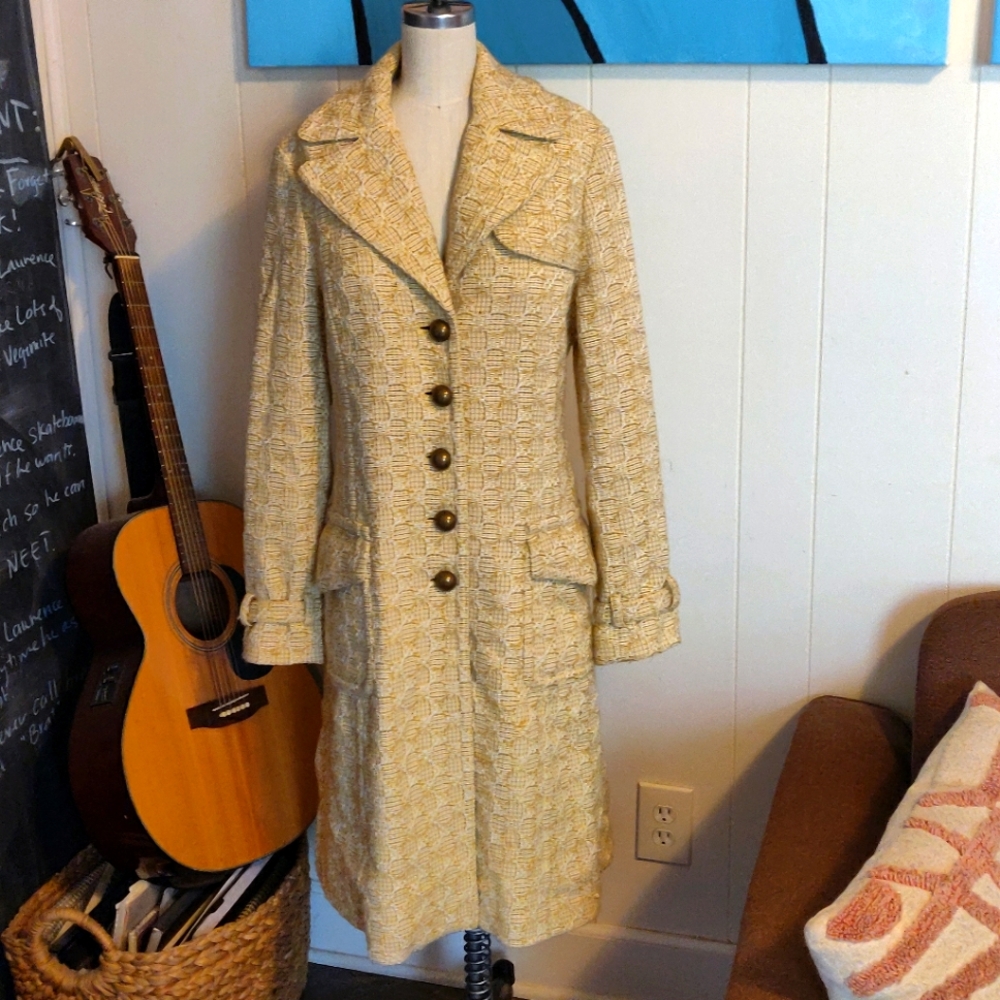 Yellow Banana Republic Cotton/Wool Coat